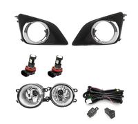 SPUFKGE Phare Voiture Feux Antibrouillard Led Antibrouillard Pour Toyota Pour Corolla 2008-2010 Ensemble Phare Antibrouillard Chromé Couvercle Phare Antibrouillard Phare Assemblage(1 Set LED Chrome)