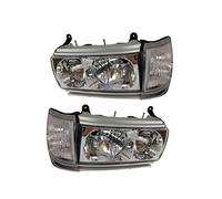 SPUFKGE Phare Voiture Paire Phares Voiture En Cristal Pour Toyota Pour Land Pour Cruiser LC80 FJ80 HDJ80 FZJ80 1HZ 1HD 1991 1992 1993 1994 Phare Assemblage(4piece)