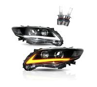 SPUFKGE Phare Voiture Phares De Projecteur LED Complet Pour Toyota Pour Corolla 2011 2012 2013 Feux Avant Plug-n-Play DRL Avec Clignotants Séquentiels Phare Assemblage(LED Bulbs)