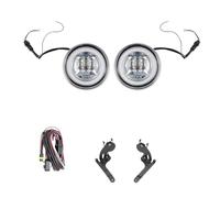 SPUFKGE Phares Avant Moto Feux De Jour À LED DRL 12 V Pour MINI Pour Cooper R50 Phare Supplémentaire Projecteur Moto(Chrome)