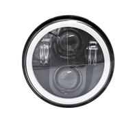 SPUFKGE Phares Avant Moto Phare LED 5.75, Phare De Moto 5-3/4 Avec Halo Blanc DRL Pour Sportster Iron 883 Dyna Street Bob Phare LED Moto