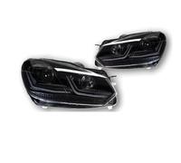 SPUFKGE Projecteur Principal Lampe Frontale De Style De Voiture Pour VW Pour Golf 6 Phares 2009-2012 Phare LED DRL Signal Hid Bi Xénon Accessoires Feux Avants Auto(All LED Black,Right Hand Drive)