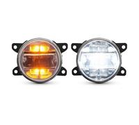 SPUFKGE Projecteur Principal LED Pare-chocs Conduite Antibrouillard Assy DRL Clignotants Pour Fiat Pour Panda MK3 Typ 312 319 2012-2020 2021 2022 2023 Feux Avants Auto(2x Clear Fog)