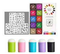 Spugna per pittura con le dita - in spugna per pittura con le dita - Set di spugne per dipingere con le sicure - Kit Daubers, matériaux par apprendimento precoce, per gli appassionati di art