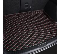 Tapis de Coffre arrière de Voiture personnalisé à Haut Bord pour Peugeot 2008 E2008 2020-2023, Protecteur de Rangement de Coffre arrière étanche, Cuir PU,F-Black Red