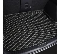Tapis de Coffre arrière de Voiture personnalisé à Haut Bord pour Peugeot 2008 E2008 2020-2023, Protecteur de Rangement de Coffre arrière étanche, Cuir PU,G-Black Beige