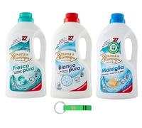 Spuma Di Sciampagna Lot de 3 flacons de lessive liquide hygiénique avec formule concentrée et lutte efficace contre les taches 27 lavages + porte-clés Beni Culinari gratuit
