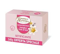 SPUMA DI SCIAMPAGNA SAPONETTA SETIFIANT PERLA DI SETA E VANIGLIA 2 PEZZI DA 90 GRAMMI