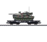 Marklin 48878 - AC H0 1:87 - Wagon Plat Type Rlmmps DB Avec Charge Militaire