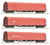 Spur H0 Roco 6600156 - Set De 3 Pièces: Wagon À Bâche, DB AG Neuf OVP