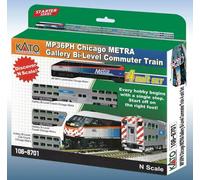 Spur N - Kato Set Chicago Metra Lok + 3 Wagen 106-8701 Neu