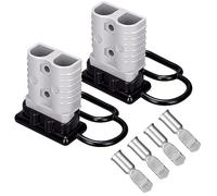 Spurtar 175A 1/0 AWG Connecteur Batterie (2 Lot), Déconnexion Rapide de la Batterie pour Câble Fiche de Faisceau de Câbles pour treuils, Remorque ou Autres Appareils électriques