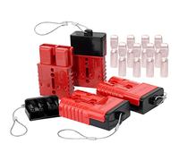 Spurtar 175A Connecteur Batterie Câbles de Démarrage à Déconnexion Rapide, 4 Lot 1/0AWG 12-36V pour Voiture, VTT, Ascenseurs, Moteurs, Remorque, Treuil de Remorquage, Rouge