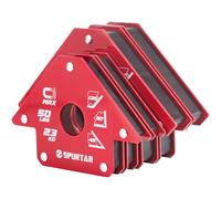 Spurtar 4PCS Aimants Soudure Solides - 2PCS 23kg/50lb et 2PCS 34kg/75lb Travail de Métal Outils et Equipement Support de Soudage Magnétique 45° 90 ° 135° Aimant D'angle