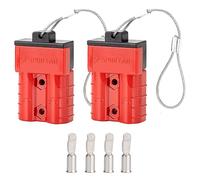 Spurtar 50A 6AWG Connecteur Batterie Déconnexion Rapide, 2 Lot de Faisceau de Câblage 12-36V Kit de Récupération de Câble de Démarrage pour Voiture ATV Plateformes de Levage Moteurs Remorque