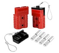Spurtar Batterie 175A Connecteur Batterie 2 Lot, à Connexion Rapide, Convient au Kit de Récupération de Câbles de Démarrage 1/0 AWG 12-36V pour Voiture, VTT, Moteurs, Treuil de Remorquage, Rouge