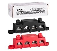 Spurtar Bloc de Distribution Bornier 12V-48V avec 4x M10 Boulons et 3x M4 Vis, Busbar Boc de Distribution d’alimentation pour Voiture, Camion, Quad, Bateau