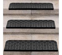 Spurtar Caoutchouc Synthétique Tapis Escalier Antidérapant Moquette avec Bande Double Face, Nez de Marche Intérieur Anti Derapant Tapis Marchettes D'escalier Anti Glisse, 76 x 25 cm,Lot de 3