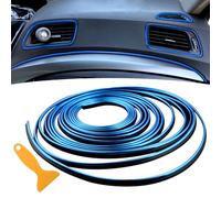 Spurtar Decoration Voiture de Moulage Intérieure,5M Deco Voiture Tuning Bande Film 3D décoration Bande de Garniture de Moulage de Accessorire pour pièces Automobiles Intérieurs (Bleu)
