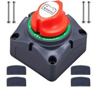 Spurtar Interrupteur de batterie Coupe Batterie 12V 24V 48V Coupe Circuit Batterie pour Bateau Camion Voiture Tracteur Autobus Caravane 1-2-Both-Off