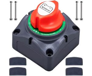 Spurtar Interrupteur de batterie Coupe Batterie 12V 24V 48V Coupe Circuit Batterie pour Bateau Camion Voiture Tracteur Autobus Caravane