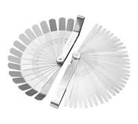 Spurtar Jeu de Jauges d'Épaisseur, 32 Lames Coniques et 16 Lames Décalées, Jauge d'Épaisseur Doublement Marquée Sae et Métrique pour Bougie d'Allumage, Soupape, Piston, Guitare