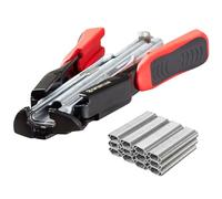 Spurtar Kit de pinces à anneau de porc avec 1200 anneaux d'alimentation automatique de 20MM po à ressort pour fil de poulet clôture et cage pour animaux filets de volaille housses de siège tissus