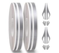 Spurtar Pinstripe Adhésif Voiture - Ligne Centrale 5mm avec Espacement Intégré 2.5mm - Style Professionnel, Liseret Décoratif 19.6m, Gris