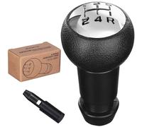 Spurtar Pommeau de levier de vitesses manuel 5 vitesses pour Peugeot 106 107 207 301 306 307 308 407 408 508 3008 1007 / pour CITROEN C2 C3 C4 Picasso - Noir et argent