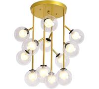 Sputnik Chandelier 12 Lights Chandeliers Modern Mid Century Ceiling Light Black Iron Retro Pendant Light,éclairage au plafond