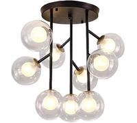 Sputnik Chandelier 12 Lights Chandeliers Modern Mid Century Ceiling Light Black Iron Retro Pendant Light,éclairage au plafond