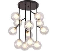 Sputnik Chandelier 12 Lights Chandeliers Modern Mid Century Ceiling Light Black Iron Retro Pendant Light,éclairage au plafond