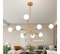 Sputnik Chandelier Mid Century Industrial Pendant Lighting Chandeliers Ceiling Fixture Black Gold Light for Living Room,Kitchen,Bedroom,Dining Room and Farmhouse
