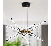 Sputnik Chandeliers,LED Ceiling Light,Black and Gold Chandelier,Embedded Pendant Lights New Art Hanging Lamps for Dining Room,Kitchen,Bedroom,Living Room