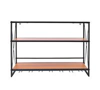 spuwlqot Support de bouteille mural 3 niveaux Étagère à vin 62 x 80 x 20 cm Étagères de rangement indépendantes Décoration de la maison