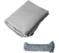 Spwa-Bâche De Protection Avec Oeillet Et 10m Ficelle Bâche Multifonctions Pour Camion Meubles Auvent Imperméable Résistant À La Déchirure 420 G/M² (Gris, 2 X 2 M)