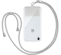 Spwa-Lanière Pour Chaîne De Téléphone Portable Universelle Avec Patch, Sangle De Cou Corde Mobile Suspendue En Nylon Réglable Détachable Pour La Plupart Des Téléphones Pour Iphone Samsung Xiaomi-Gris