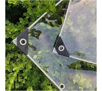 SPWA-PVC bache de Transparente armée Epaisse avec 1x2 m, Oeillets Vinyle bâche Solide Protection Plastique imperméable pour Exterieur Balcon pergola Serre terrasse