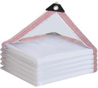 SPWA-Tarpe Transparente avec Couverture d'?illets 1x1m - bâche pour Meubles de Jardin, fermes, balcons ¿Bordure Blanche¿