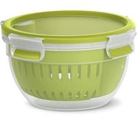 Spwb-Clip&go Bol + Panier 1,1 L, Boîte De Conservation Fruits Et Légumes, Plastique, Vert, 1,1l