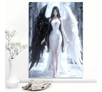SPXLUCAU Affiche murale sur toile représentant un ange d'anime, impression sans cadre pour la décoration de la maison et du bureau (40 x 50 cm)