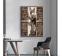 SPXLUCAU Peinture sur toile exquise. Décoration murale représentant un âne et un canard, idéale pour le salon (50 x 70 cm/sans cadre)