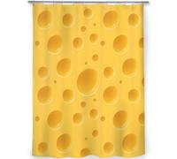 SPXLUCAU Rideau de Douche élégant « It's Cheese » pour Salle de Bain ou Salle d'eau - Une Touche subtile de Sophistication et Une Protection de la Vie privée (200 x 243 cm / 79 x 96 po (L x H))