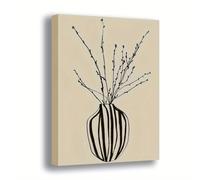 SPXLUCAU Tableau minimaliste moderne en noir et blanc représentant des branches - Dessin au trait évoquant un arbre, estampe botanique vintage, pour le salon (40 x 50 cm/Sans cadre)