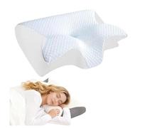 SPXMQSS Oreiller Ergonomique Cervical Oreiller Anti Ronflement Oreiller OrthopéDique Cervicales Oreiller ApnéE du Sommeil Coussin OrthopéDique White