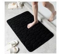 SPXMQSS Tapis AntidéRapant Tapis Salle De Bain Absorbant Tapis AntidéRapant Douche Mousse à MéMoire Tapis De Bain Decoration Salle De Bain Black 40x60cm