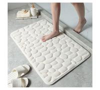 SPXMQSS Tapis AntidéRapant Tapis Salle De Bain Absorbant Tapis AntidéRapant Douche Mousse à MéMoire Tapis De Bain Decoration Salle De Bain White 40x60cm