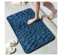 SPXMQSS Tapis AntidéRapant Tapis Salle De Bain Absorbant Tapis AntidéRapant Douche Mousse à MéMoire Tapis De Bain Decoration Salle De Bain Navy Blue 40x60cm