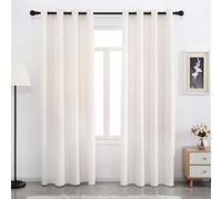 SPXTEX Lot de 2 Rideaux en Velours Doux à œillets en Velours Doux et Isolant Thermique pour Chambre à Coucher, Rideaux filtrant la lumière, Blanc crème, 213 cm de Long