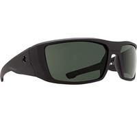 SPY Optic Lunettes de soleil Dirk Soft Matte Black Happy Gray Green